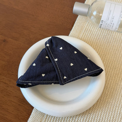 布面愛心三角形髮夾