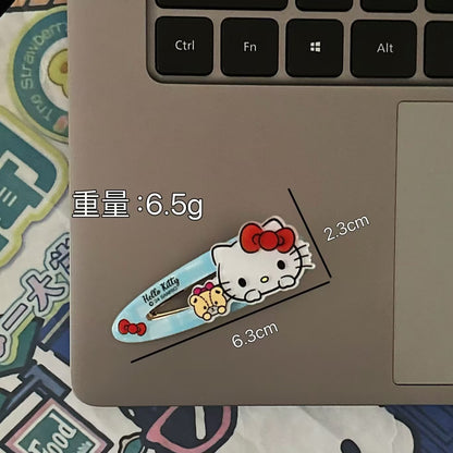 貓咪三角形髮夾－貓咪藍色無痕夾款細節1｜https://igowo.tw/