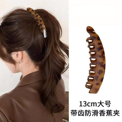 豹紋簡約髮夾－商品主圖｜https://igowo.tw/