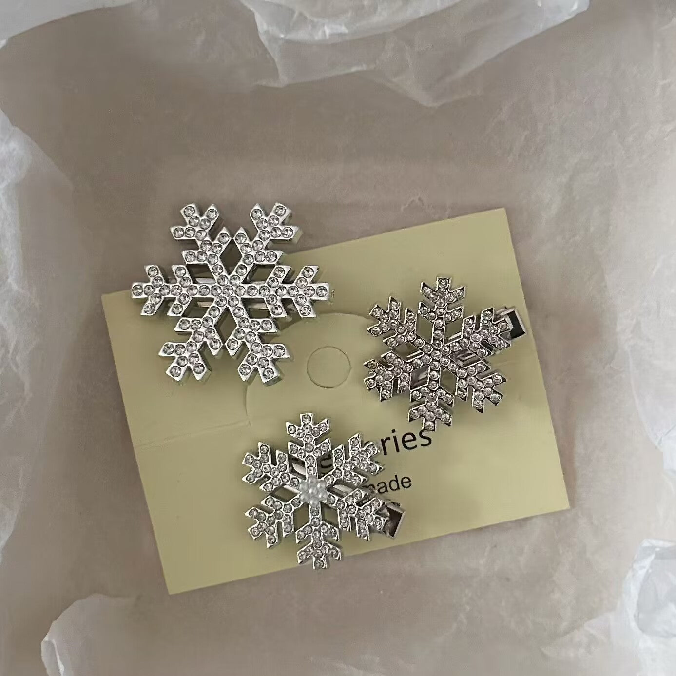 雪花簡約髮夾－商品主圖｜https://igowo.tw/