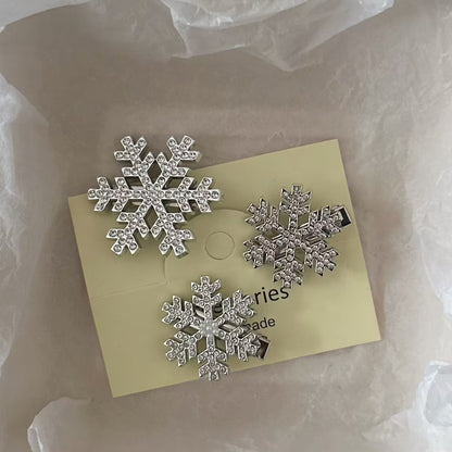 雪花簡約髮夾－商品主圖｜https://igowo.tw/