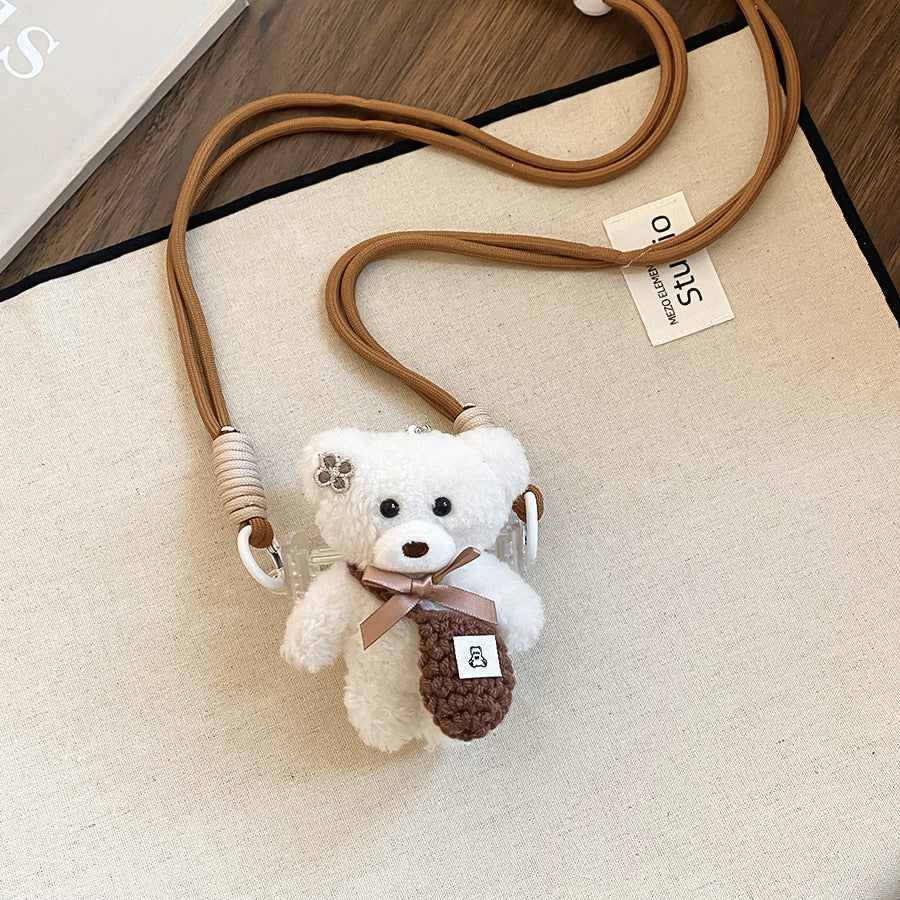 絨面小熊墜飾項鍊