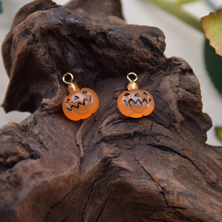 南瓜鑲鑽耳扣