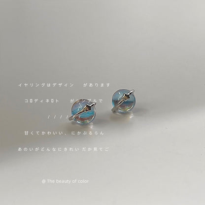 銀針星球小巧簡約耳釘－商品主圖｜https://igowo.tw/