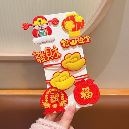 紅色簡約髮夾－細節特寫8｜https://igowo.tw/