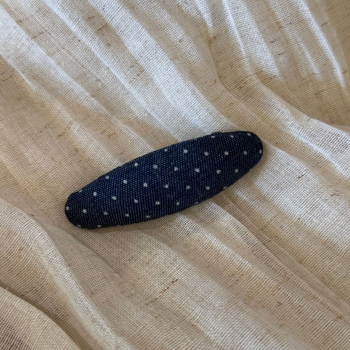 布面波點幾何復古髮夾