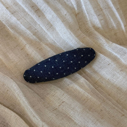布面波點幾何復古髮夾