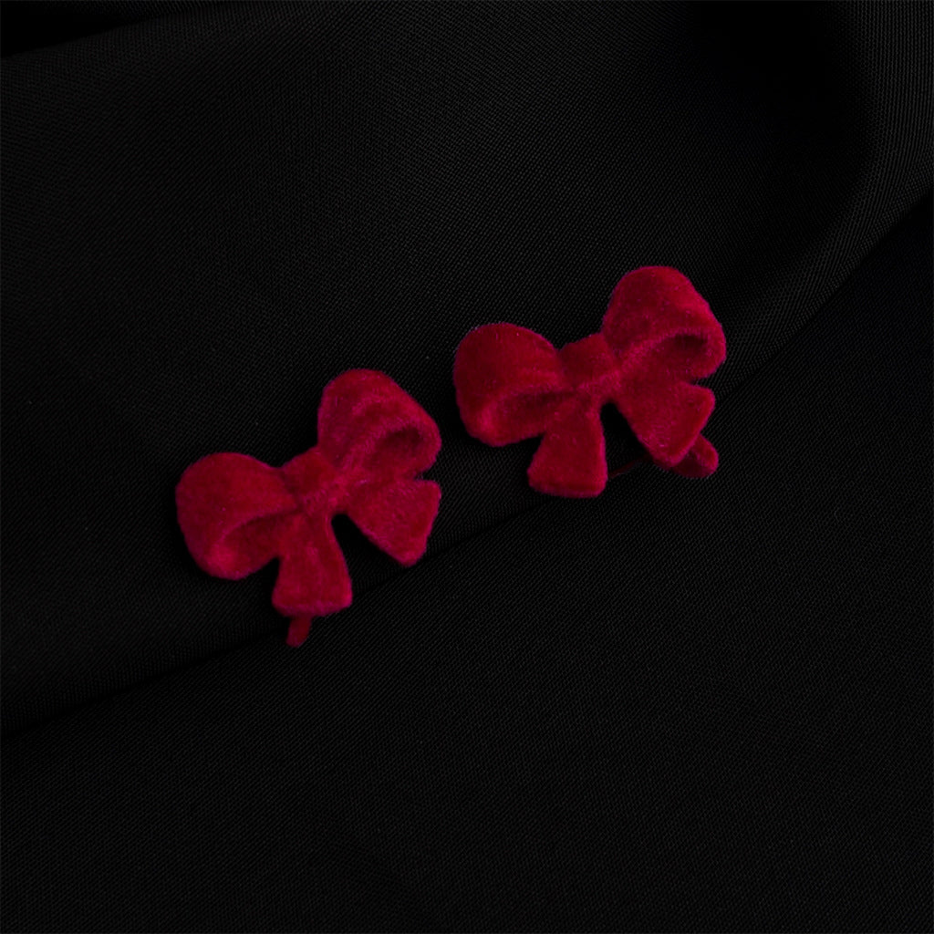 紅色琺瑯復古耳夾－細節特寫17｜https://igowo.tw/