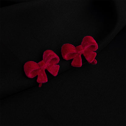 紅色琺瑯復古耳夾－細節特寫17｜https://igowo.tw/