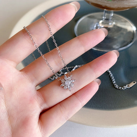 鋯石雪花項鍊－商品主圖｜https://igowo.tw/