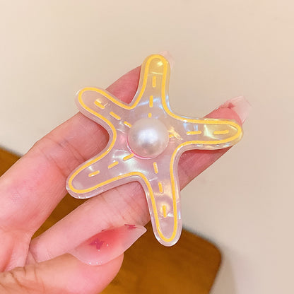 壓克力魚尾卡通髮夾－海螺髮夾款細節5｜https://igowo.tw/