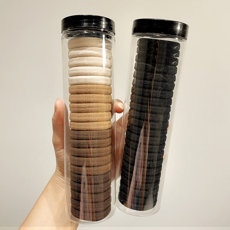 彈力繩簡約髮圈－咖色款實拍｜https://igowo.tw/