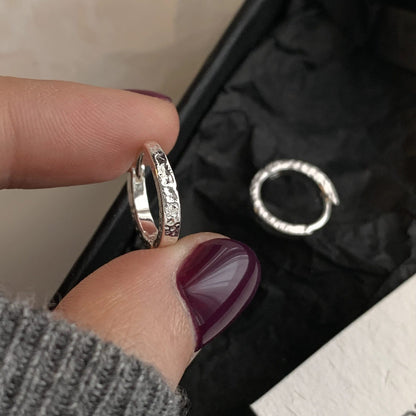 金色碎冰圓圈耳環