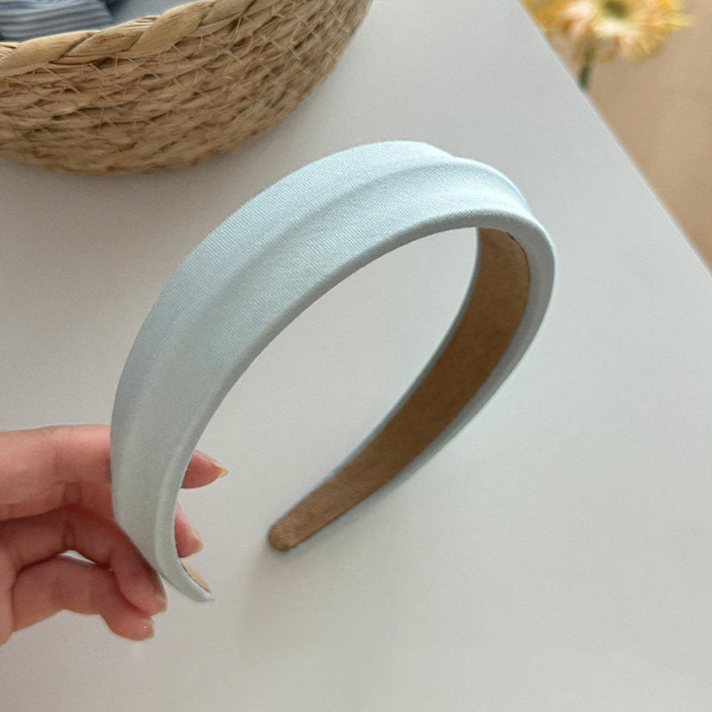 藍色格紋髮箍