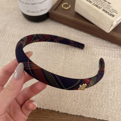 格紋簡約髮箍