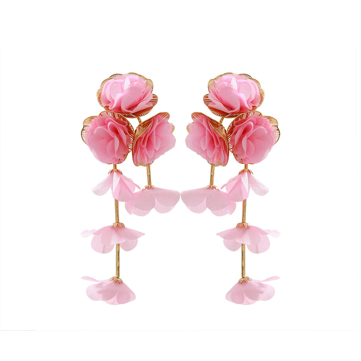 花朵多層耳環－細節特寫3｜https://igowo.tw/