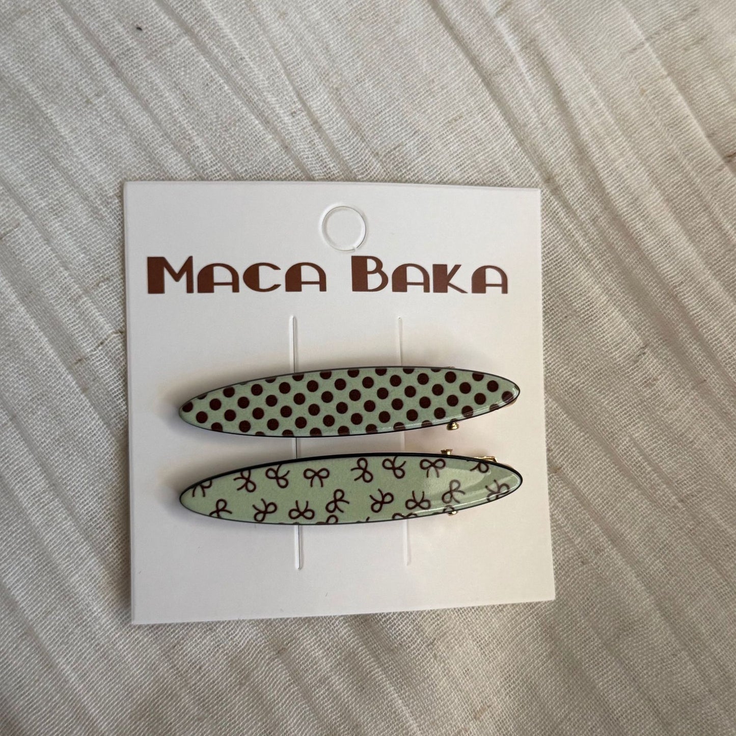 繽紛波點蝴蝶結髮夾