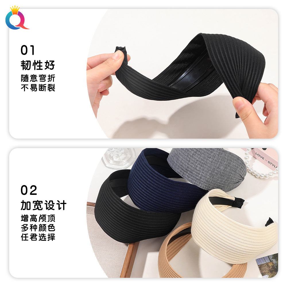 針織復古髮箍－第二視角實拍｜https://igowo.tw/