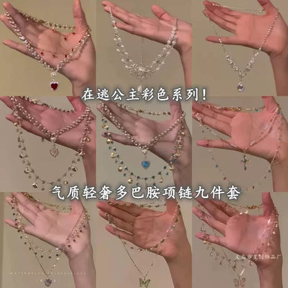 珍珠琺瑯愛心磁吸項鍊－商品主圖｜https://igowo.tw/