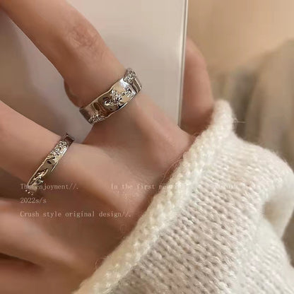 金色鋯石微鑲戒指－商品主圖｜https://igowo.tw/