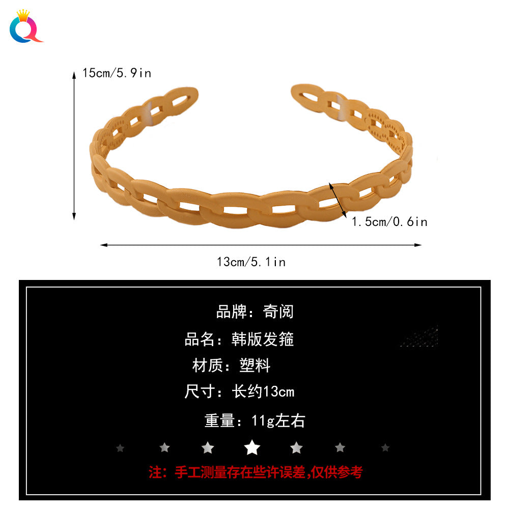 樹脂波浪扭紋簡約髮箍－第二視角實拍｜https://igowo.tw/