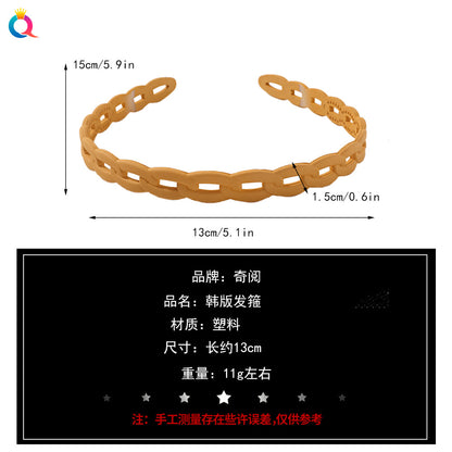 樹脂波浪扭紋簡約髮箍－第二視角實拍｜https://igowo.tw/