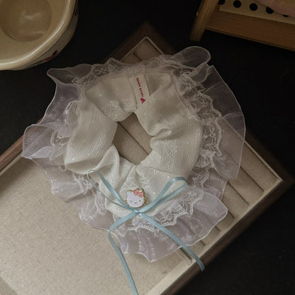 藍色領結貓咪髮圈－商品主圖｜https://igowo.tw/