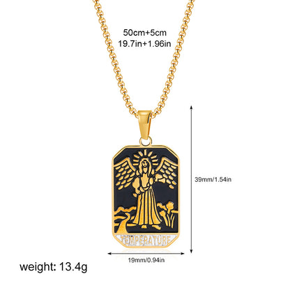 彩色星星方形墜飾項鍊－細節特寫41｜https://igowo.tw/