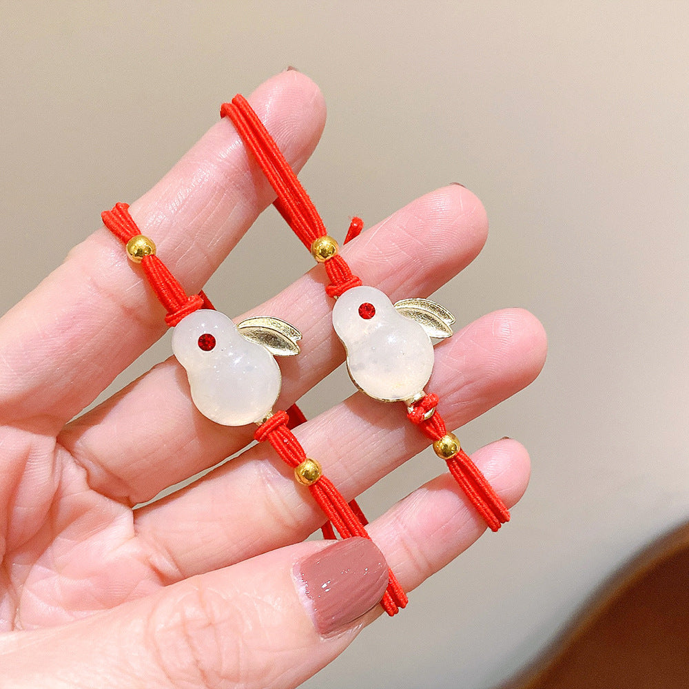 紅色兔子髮圈