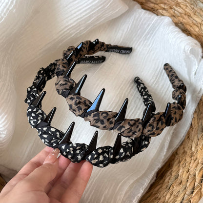豹紋纏繞簡約髮箍－商品主圖｜https://igowo.tw/