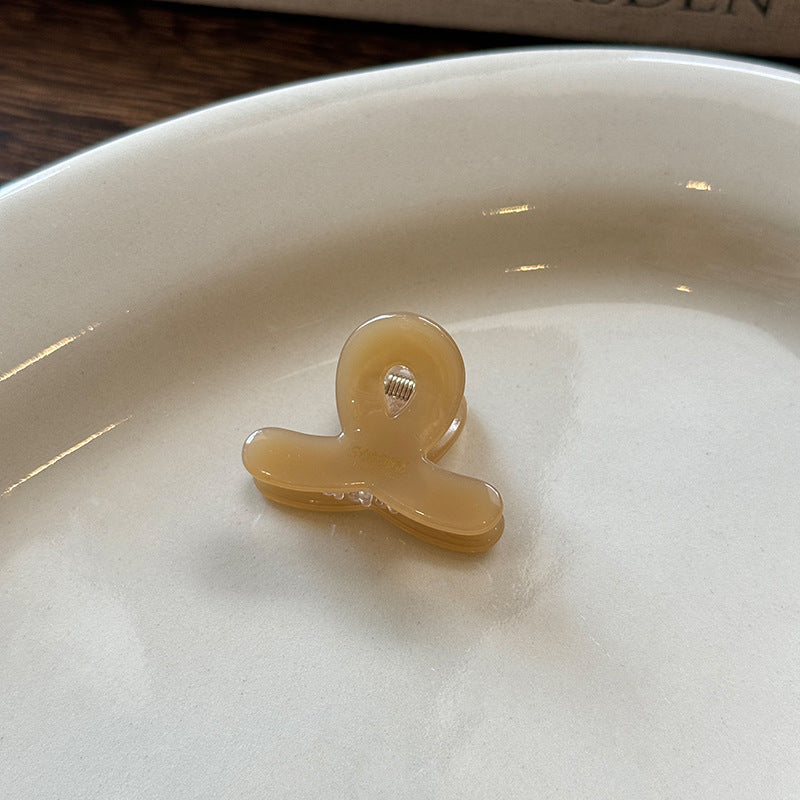 醋酸板材鯊魚夾－咖色款細節｜https://igowo.tw/