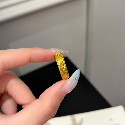 金色十字可調式戒指