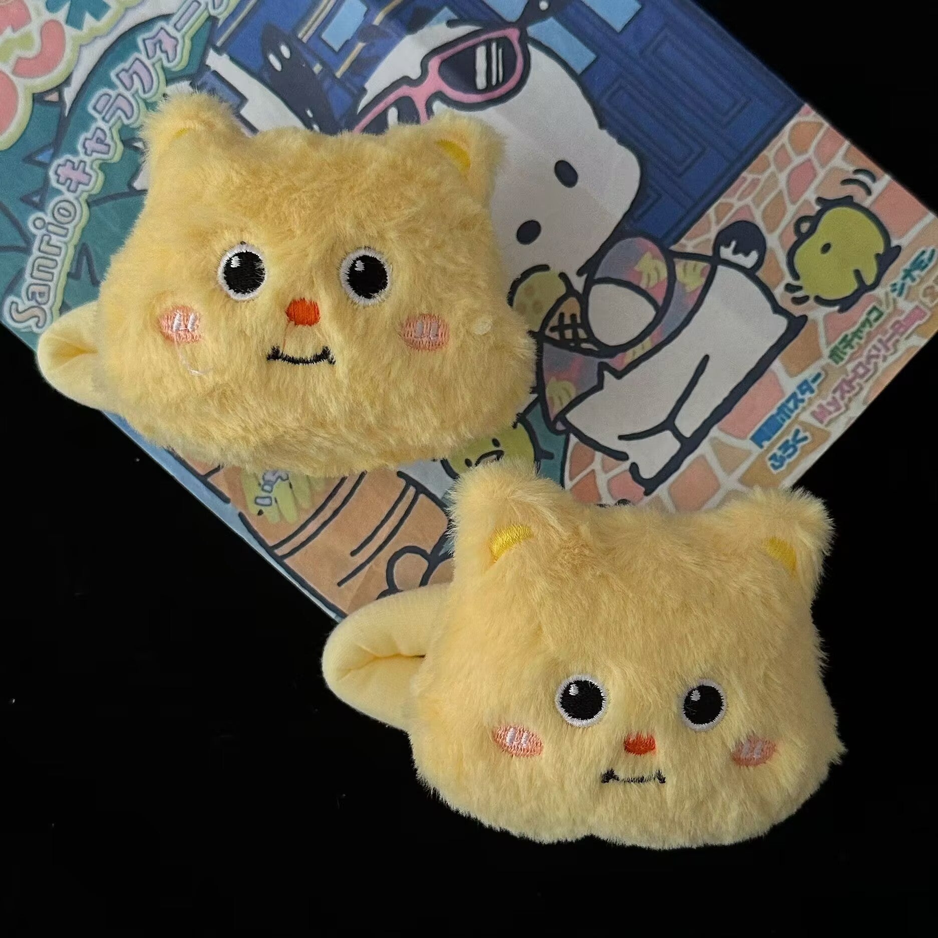 黃色絨面小熊髮夾－商品主圖｜https://igowo.tw/