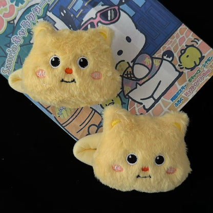 黃色絨面小熊髮夾－商品主圖｜https://igowo.tw/