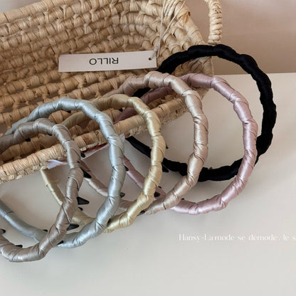 布面波浪纏繞簡約髮箍－商品主圖｜https://igowo.tw/