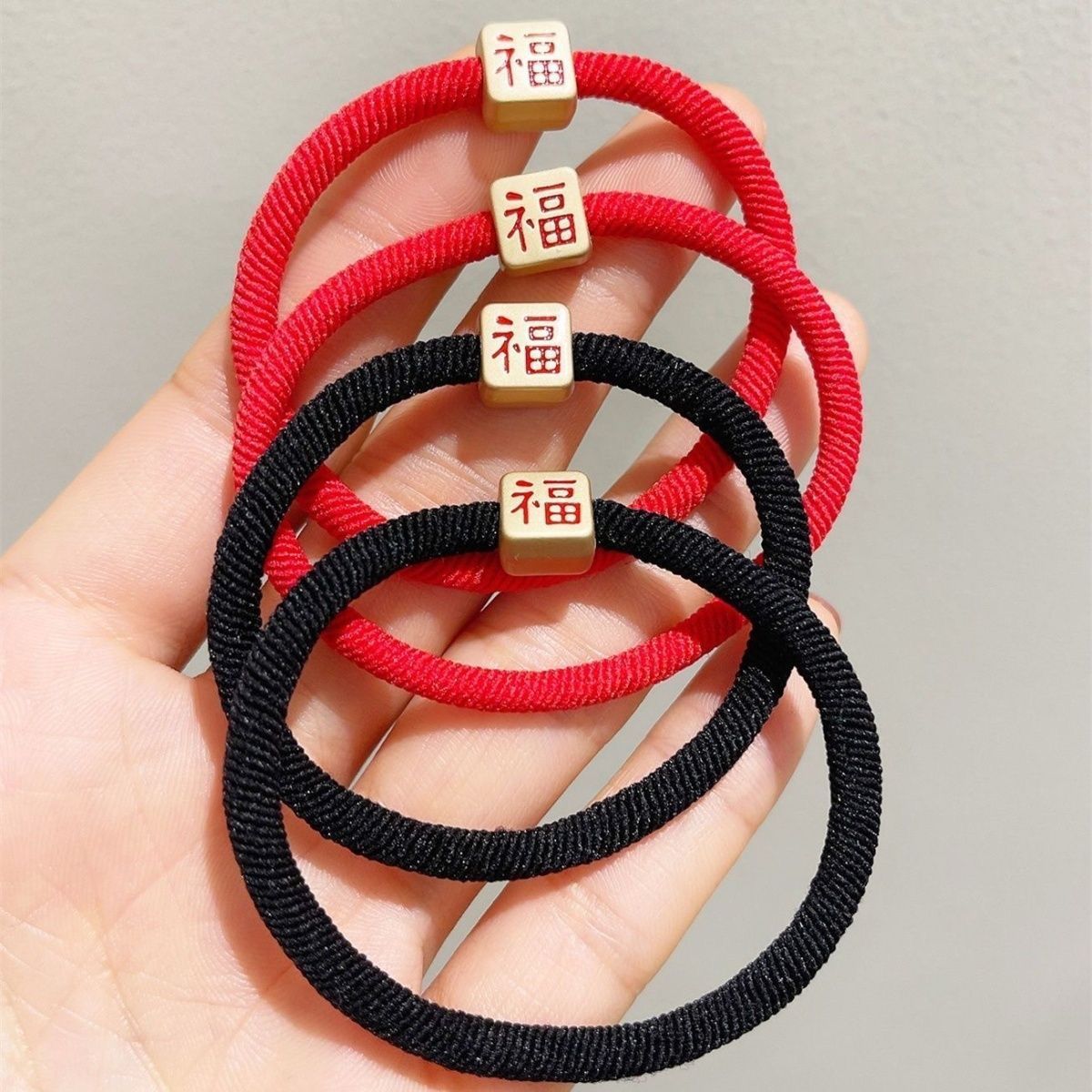 簡約經典髮圈－紅色款實拍｜https://igowo.tw/