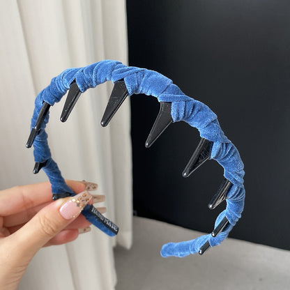 絨面波浪纏繞髮箍