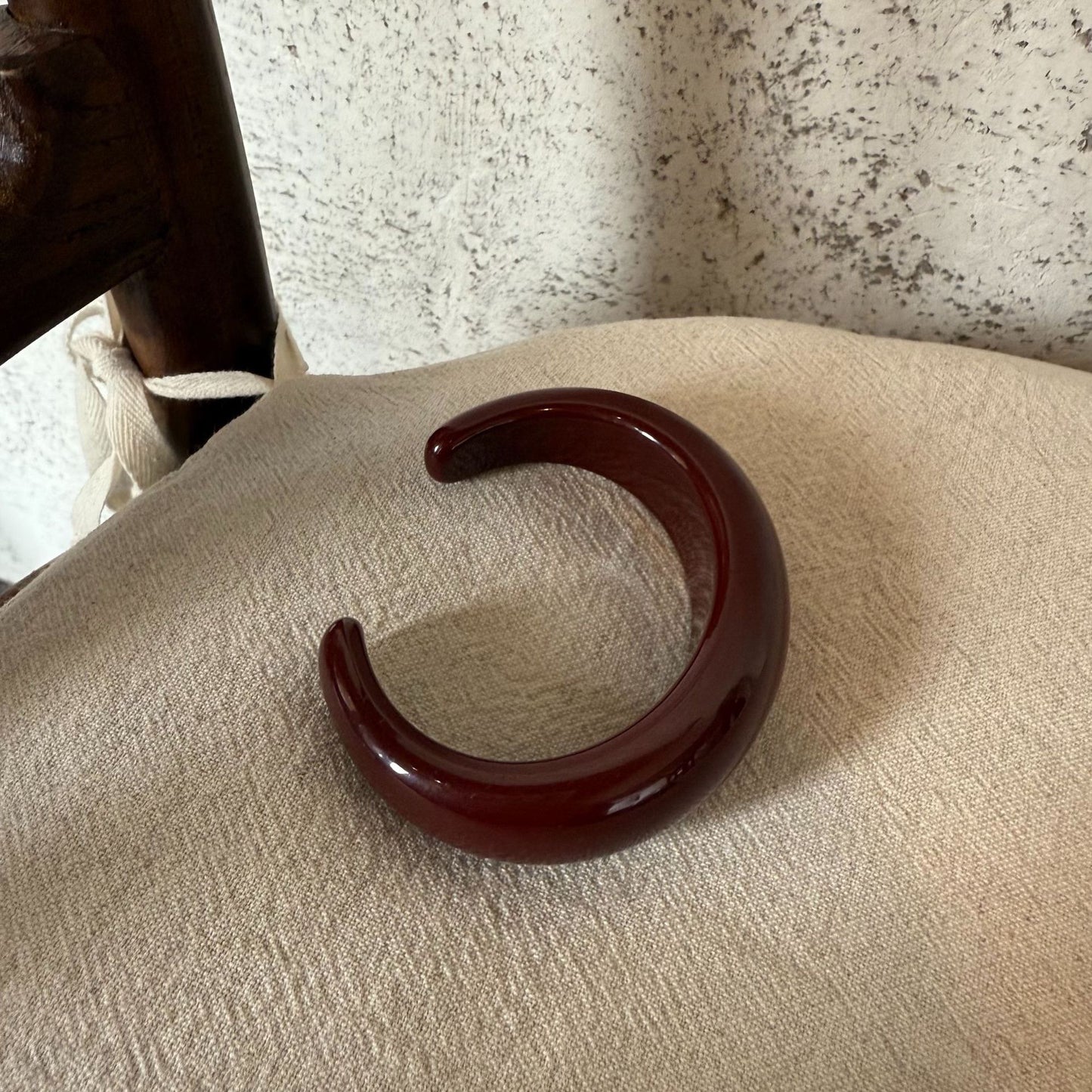 歐美跨境樹脂圓形開口手鐲戒指小眾高級感手環簡約個性時尚手飾女