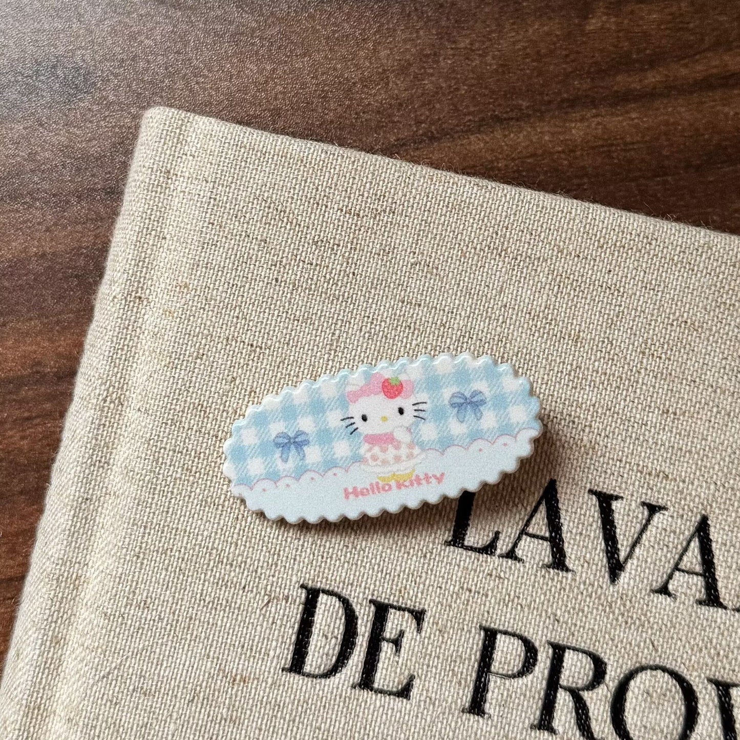 繽紛貓咪橢圓髮夾