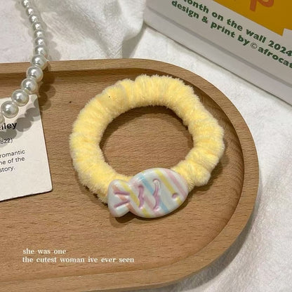 彩色布面魚尾簡約髮圈