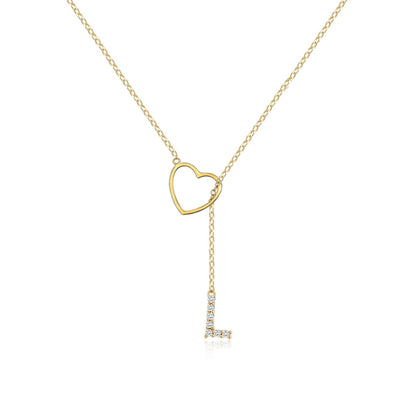 愛心滿鑲鉆項鍊