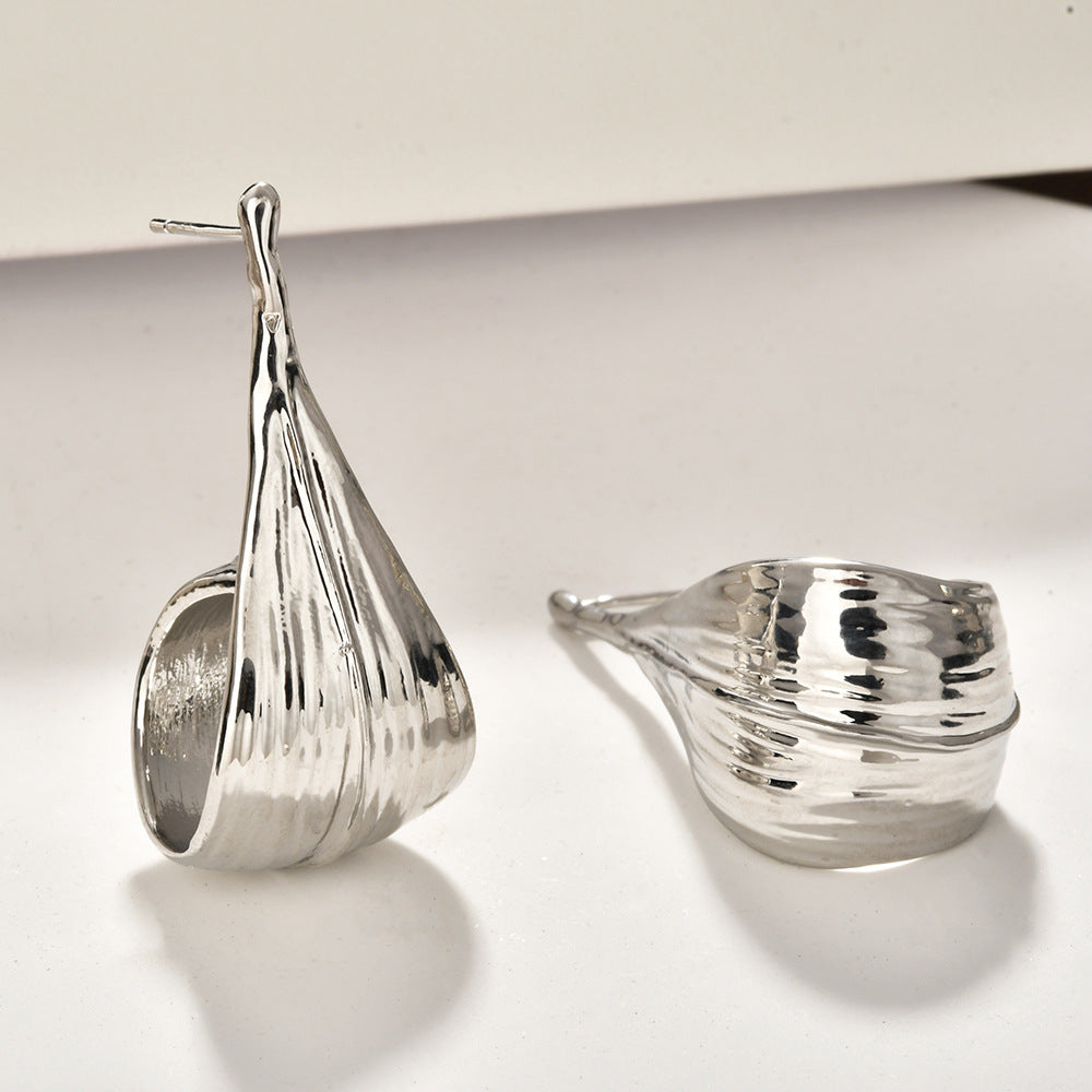 拉絲復古耳釘