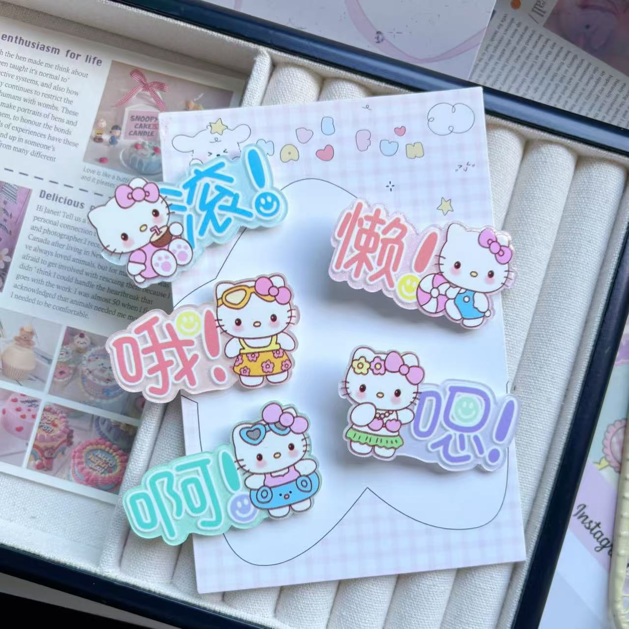 貓咪文字髮夾－商品主圖｜https://igowo.tw/