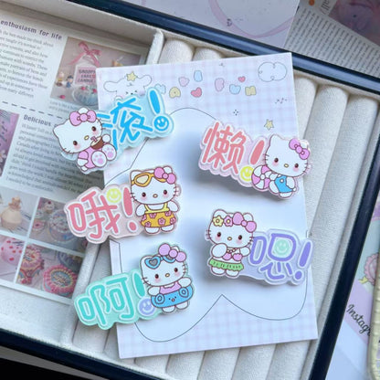 貓咪文字髮夾－商品主圖｜https://igowo.tw/