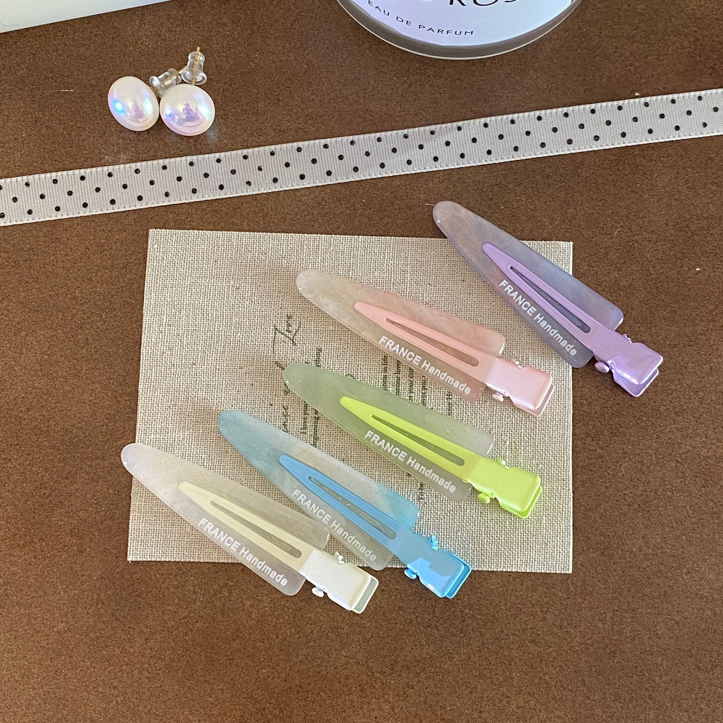 彩色暈染髮夾－透綠色（單個）款細節｜https://igowo.tw/