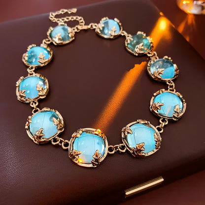 樹脂圓形項鍊耳環組