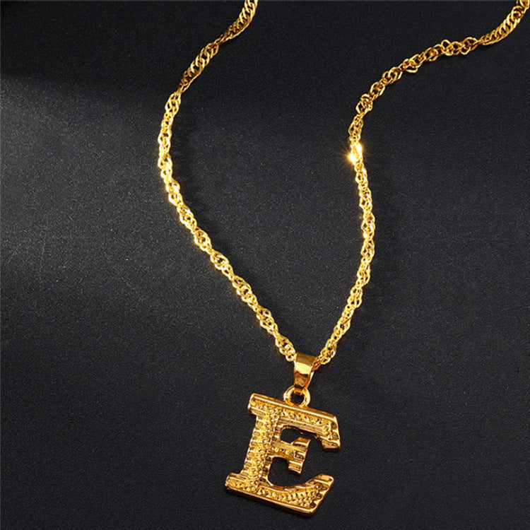 字母鍍金項鍊