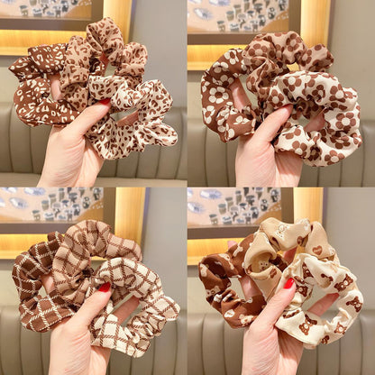 棕色大腸圈豹紋髮圈－商品主圖｜https://igowo.tw/