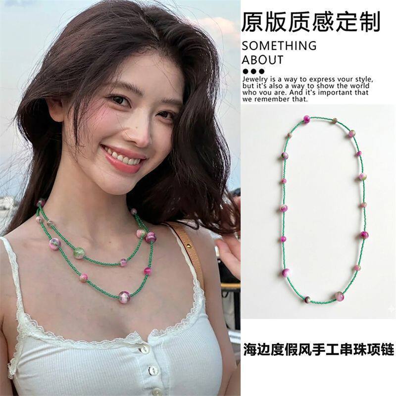 水晶貓眼石圓形項鍊－商品主圖｜https://igowo.tw/