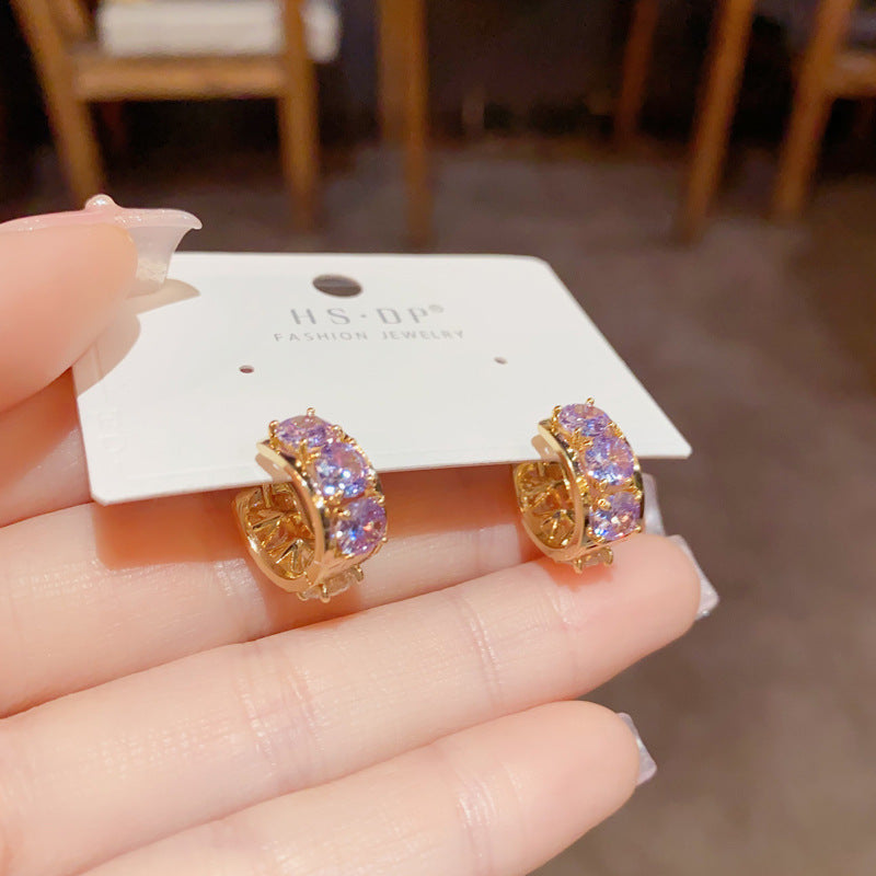 金色幾何電鍍簡約耳扣－細節特寫62｜https://igowo.tw/